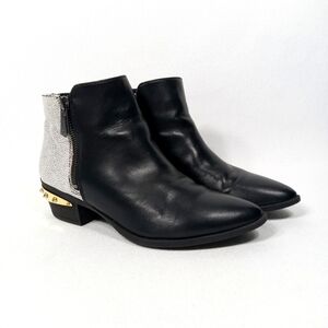 CIRCUS by Sam Edelman Highland Black White Spike Ankle Boots Womens Size 7.5 M